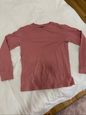 Long Sleeve Crewneck Top in Dusty Rose
